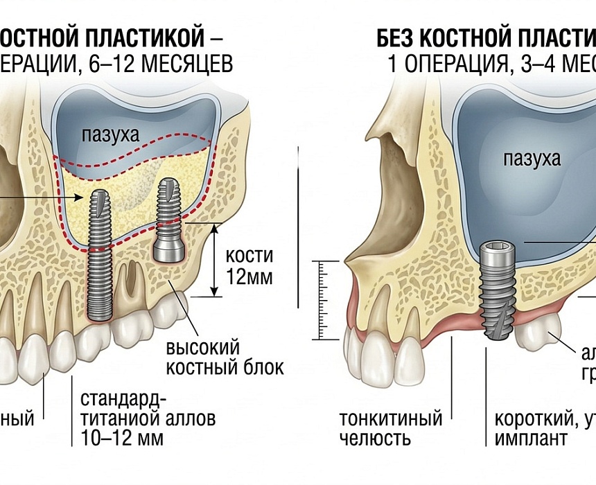 Имплантация без костной пластики: что это, показания и ограничения